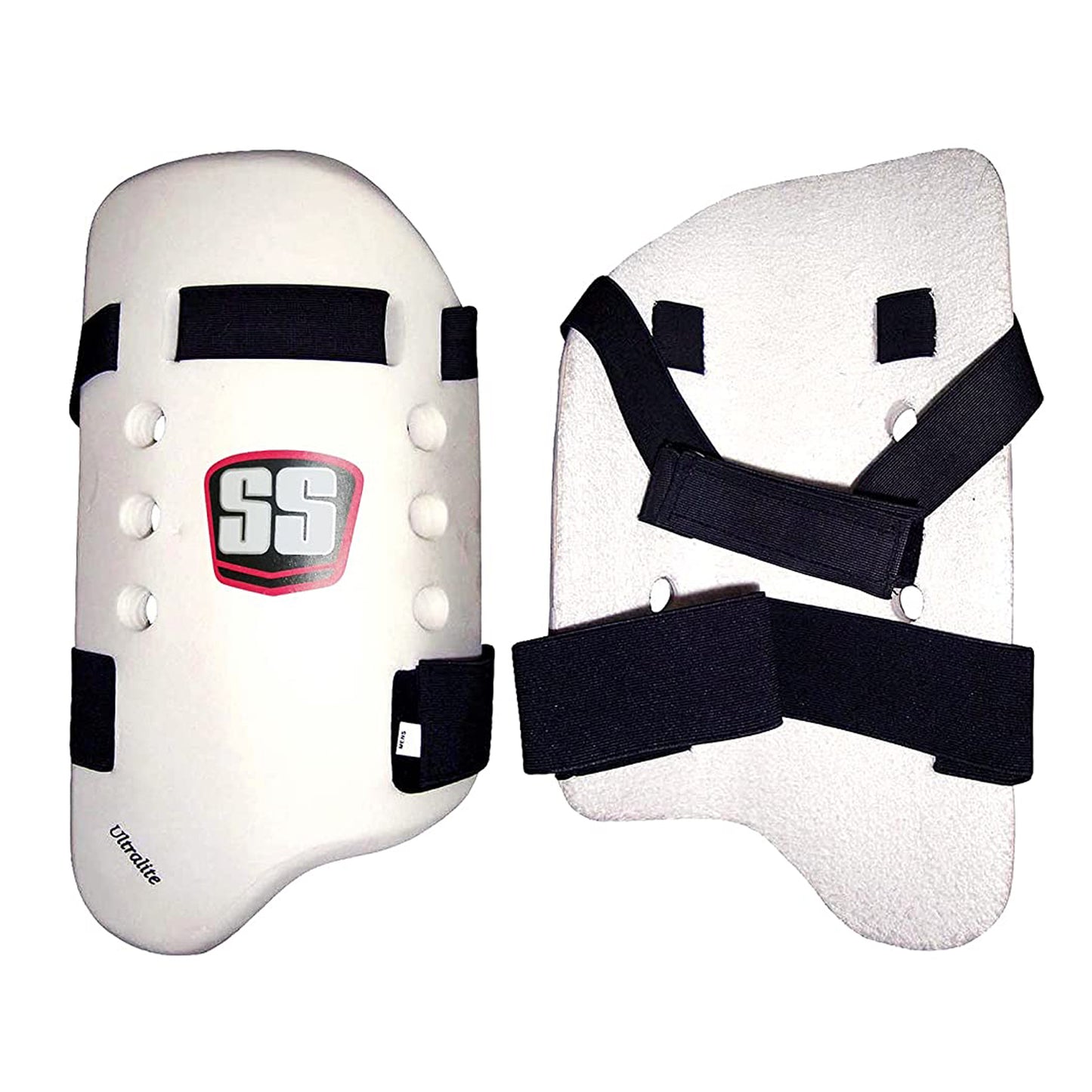 SS Ultralite Moulded RH Thigh Guard ,White/Black - Best Price online Prokicksports.com