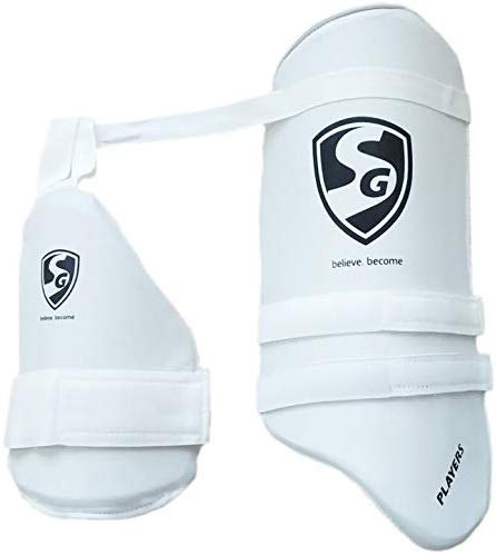 SG Players White Combo Cricket Thigh Pads, Adults - Best Price online Prokicksports.com