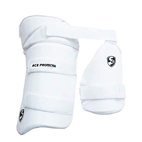 SG Ace Protector White Thigh Pads Left Hand (Combo) - Best Price online Prokicksports.com