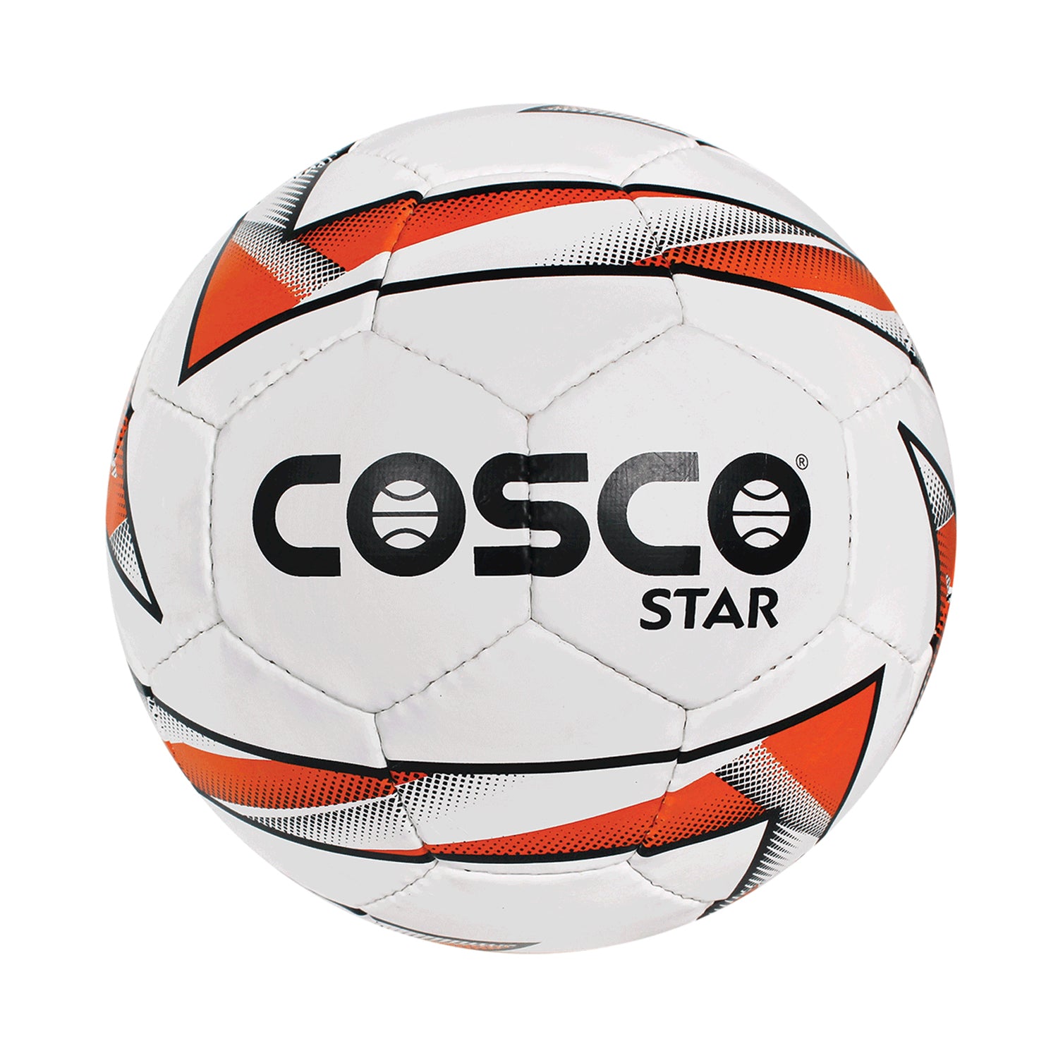 Cosco Star Football, White/Orange (Size 5) - Best Price online Prokicksports.com
