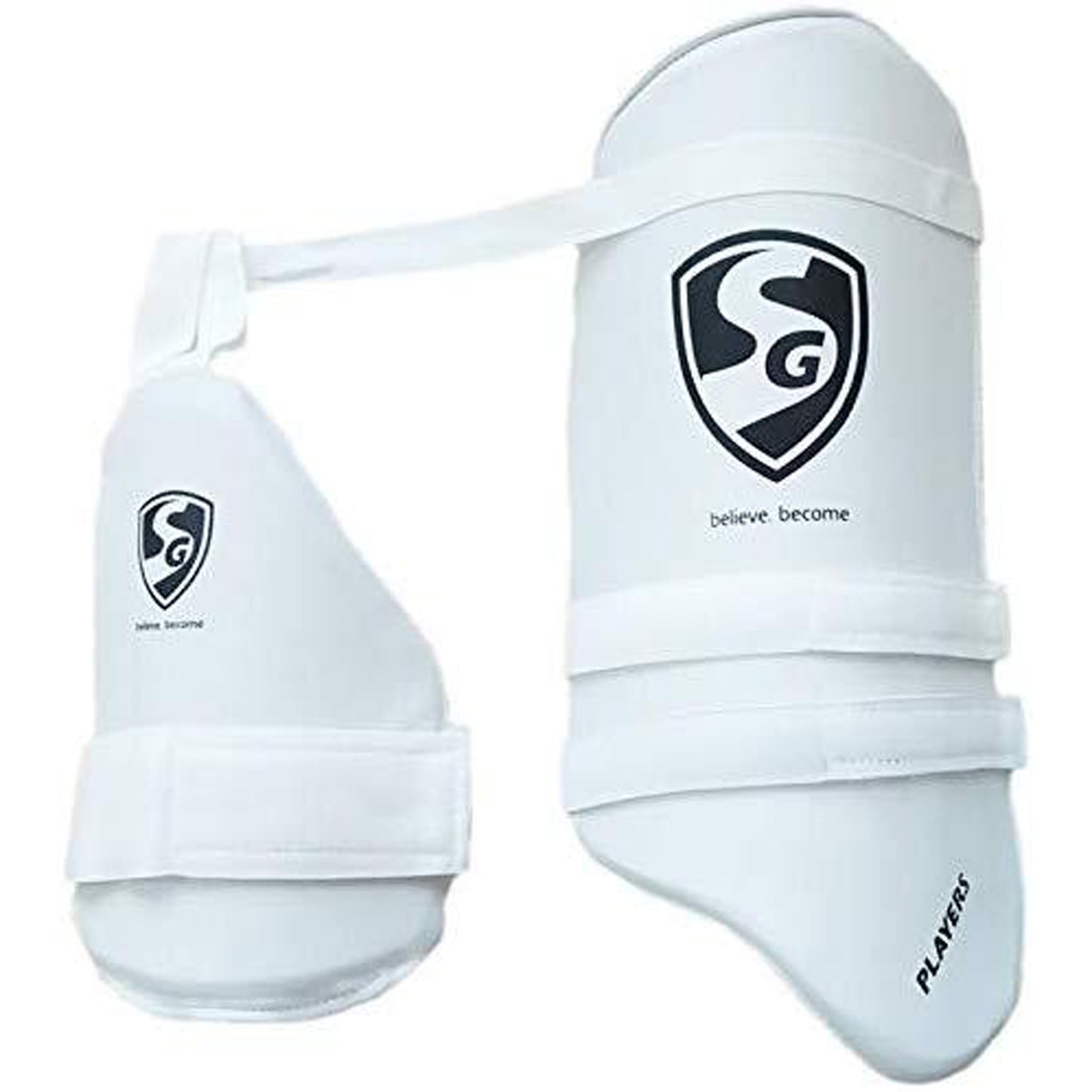 SG Players White Combo Cricket Thigh Pads, Adults - Best Price online Prokicksports.com