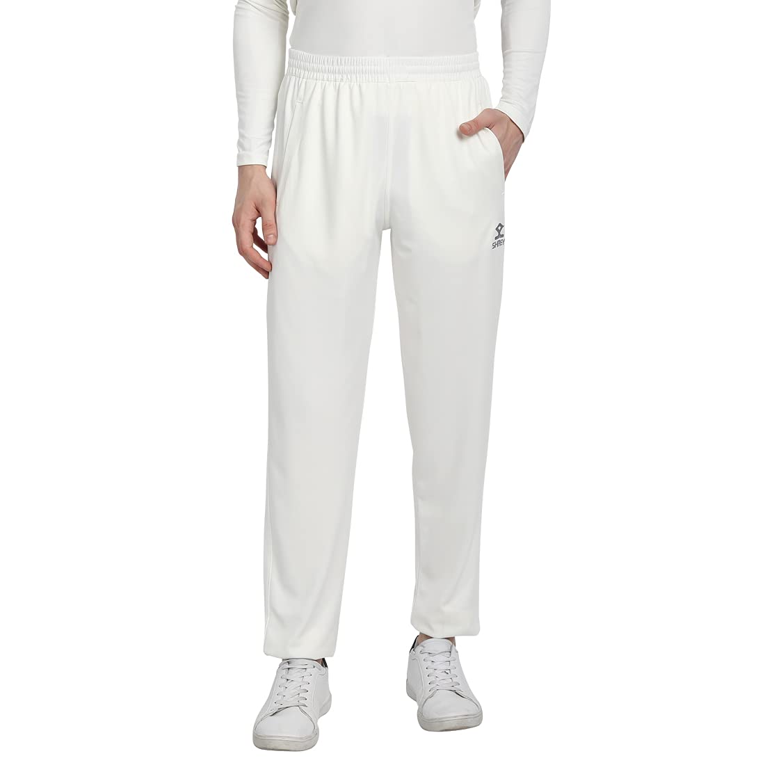Asics Cricket Trouser  Off White  Senior  WHACK Sports