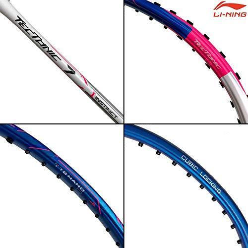 Li-Ning Tectonic 7I Full-Carbon Fiber Badminton Racket, Unstrung (White/Blue/Pink) - Best Price online Prokicksports.com