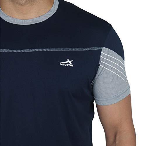 Vector X Men's Round Half Sleeves T-Shirt Navy - Best Price online Prokicksports.com