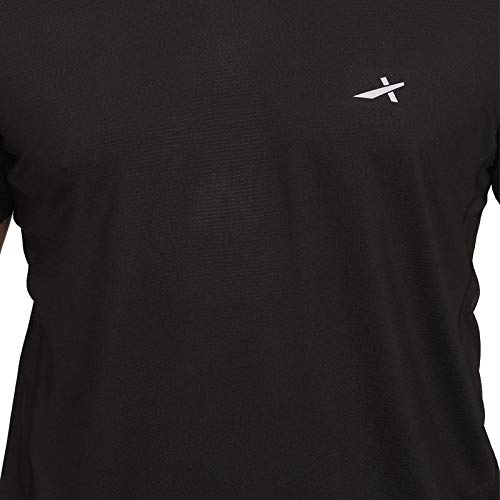 Vector X Sweat Control Men's Round Neck Compression Gym T-Shirt, Black - Best Price online Prokicksports.com