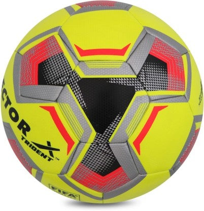 Vector X Thermo Fusion Trident Rubberised Football, (Yellow/Red/Black) Size 5 - Best Price online Prokicksports.com
