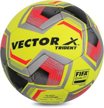 Vector X Thermo Fusion Trident Rubberised Football, (Yellow/Red/Black) Size 5 - Best Price online Prokicksports.com