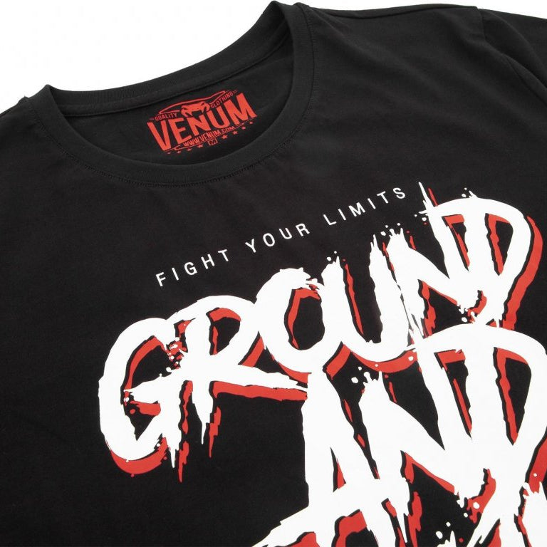Venum Ground and Pound T-shirt - Black - Best Price online Prokicksports.com