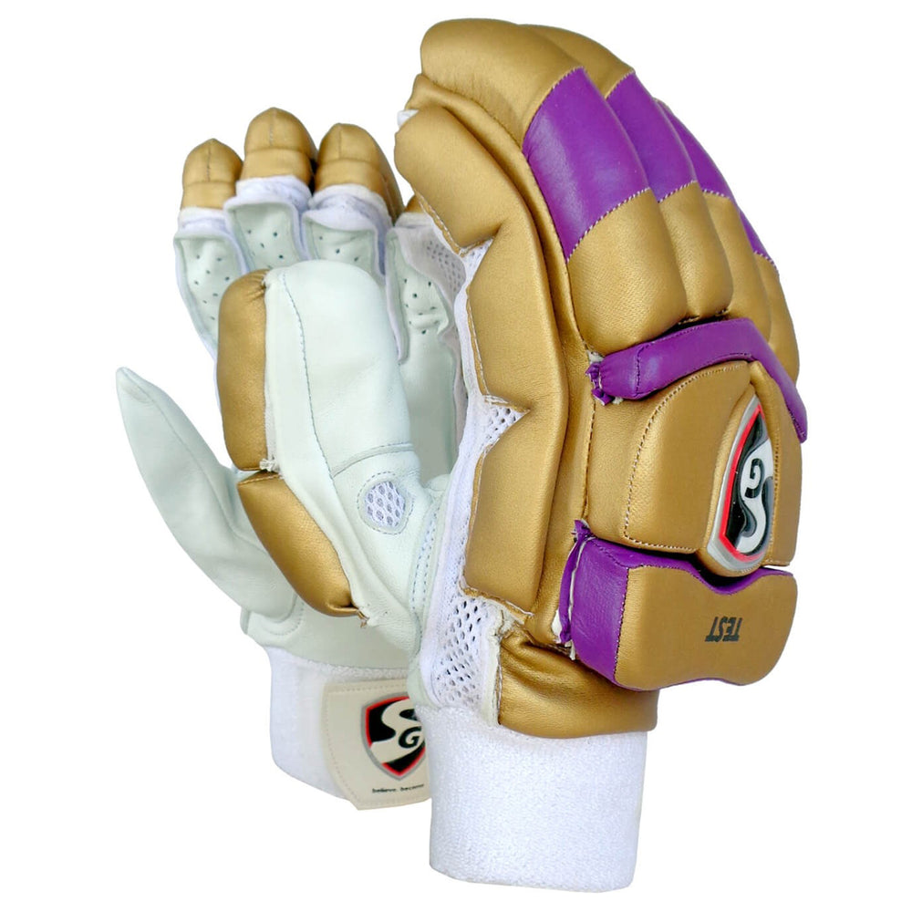 SG Test KKR Batting Gloves - Left Hand,Gold/Purple - Best Price online Prokicksports.com