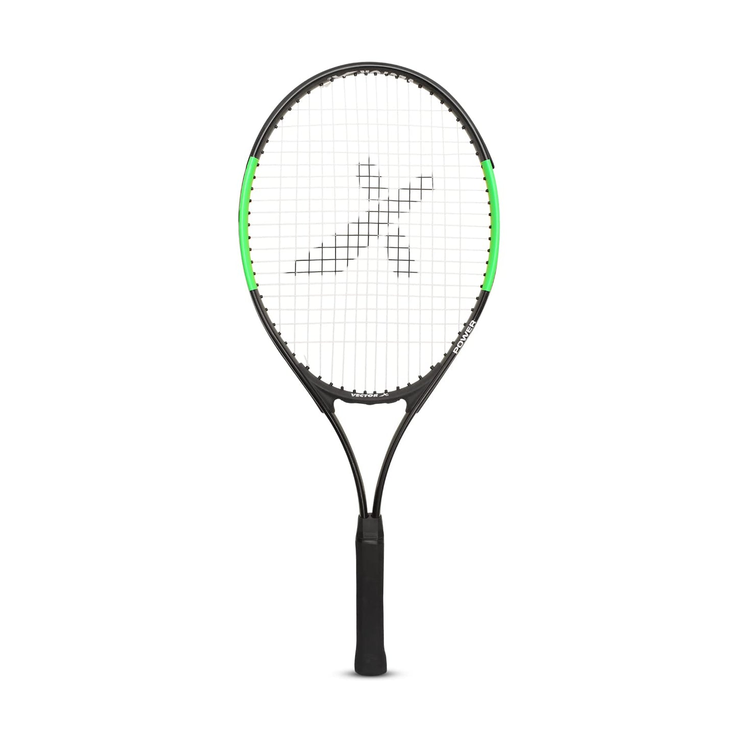 Vector X VXT-520 26 Inches Strung Tennis Racquet (Black/Green) - Best Price online Prokicksports.com
