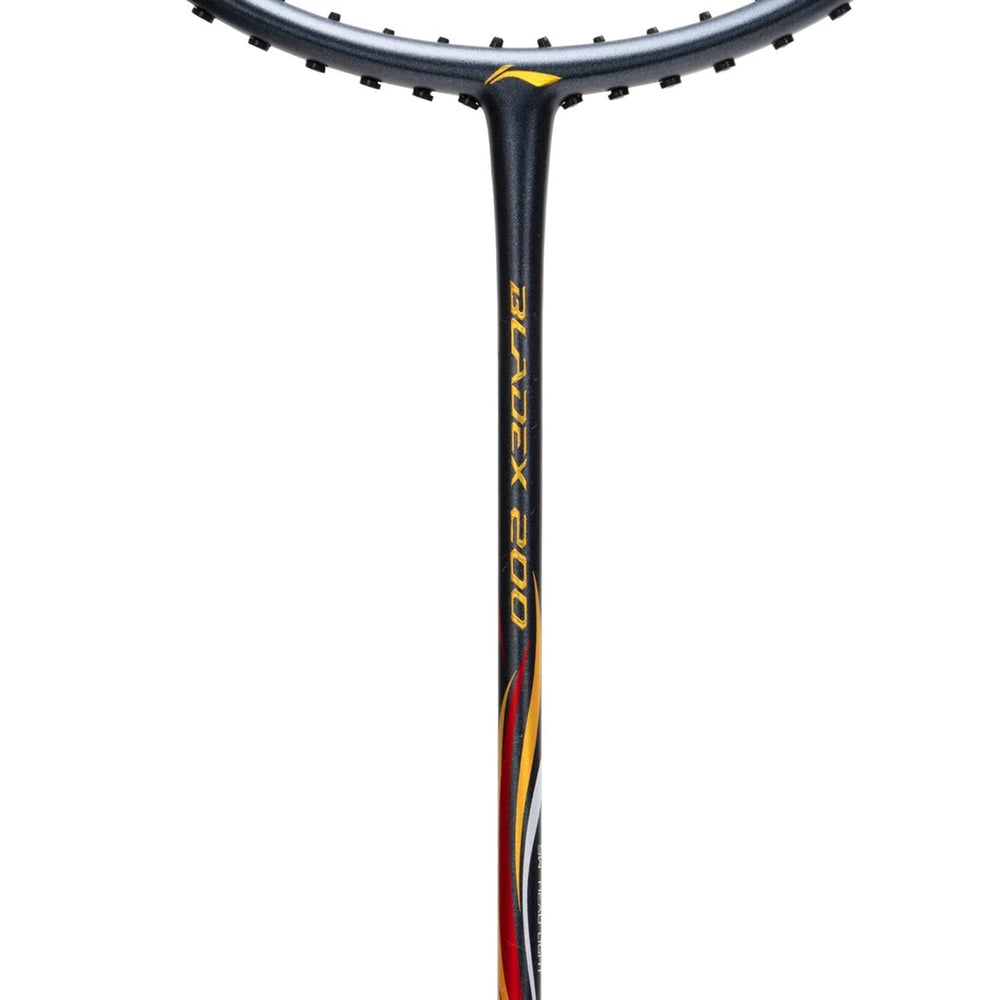 Li-Ning Bladex 200 R-Series Strung Badminton Racquet, Charcoal/Red (4UIG6) - Best Price online Prokicksports.com