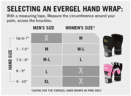 Everlast Evergel Hand Wraps, Black (Large) - Best Price online Prokicksports.com