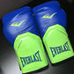 Everlast Elite Pro Style Training Boxing Gloves (10oz, Blue/Green) - Best Price online Prokicksports.com