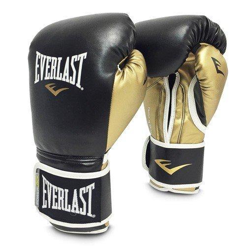 Everlast Powerlock Hook & Loop Training Boxing Gloves (10oz, Black & Gold) - Best Price online Prokicksports.com