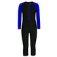 Speedo Boy's Swimwear Color Block All-in-1 Suit - Black/Royal Blue - Best Price online Prokicksports.com