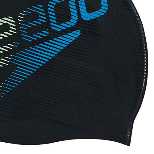 Speedo Slogan Printed Swim Cap (Black/Bright Zest) - Best Price online Prokicksports.com