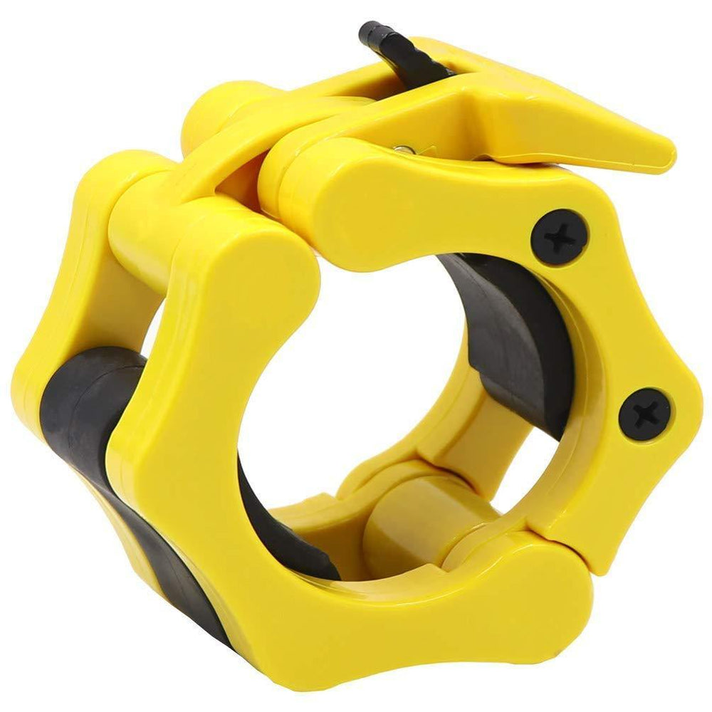 Prokick GA012 Olympic Barbell Rod Collar for 50mm barbell - Yellow -1 Pair (2 Pieces) - Best Price online Prokicksports.com