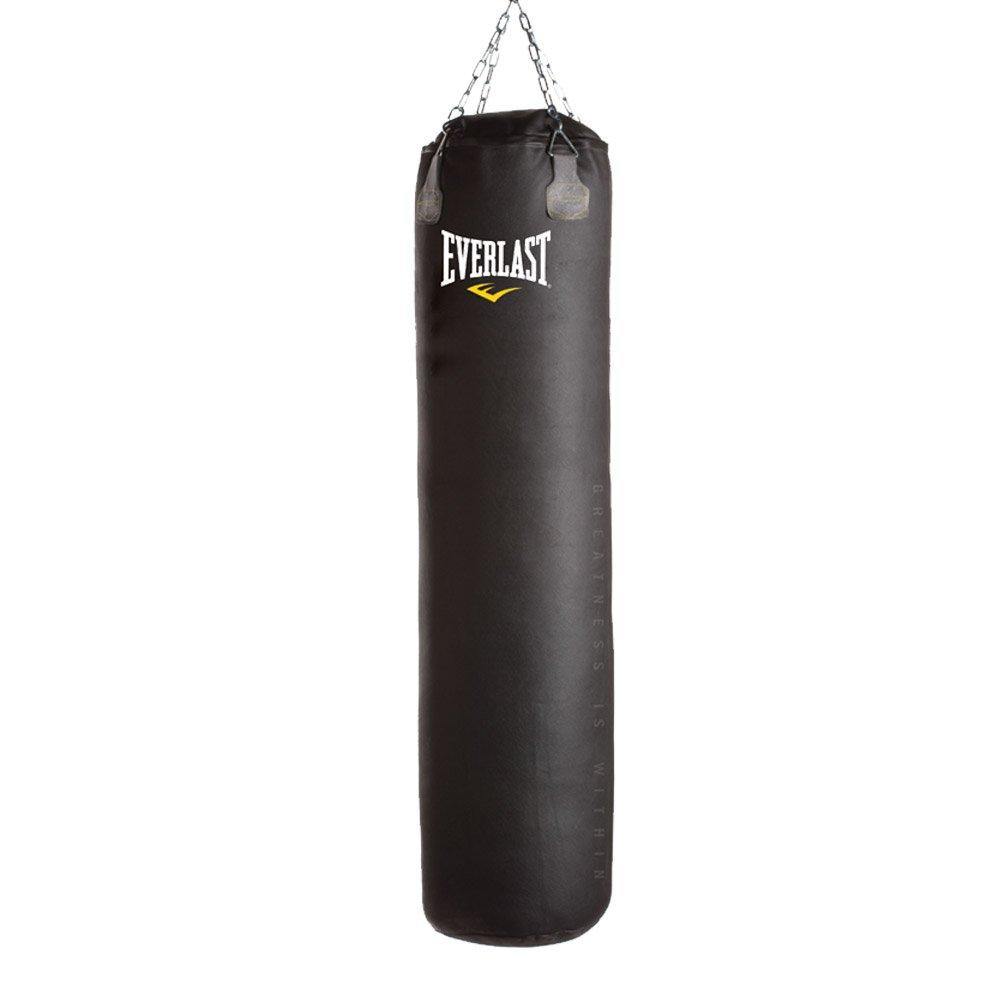 Everlast Muay Thai Synthetic Leather Heavy Bag (Black), 100 Lbs - Best Price online Prokicksports.com