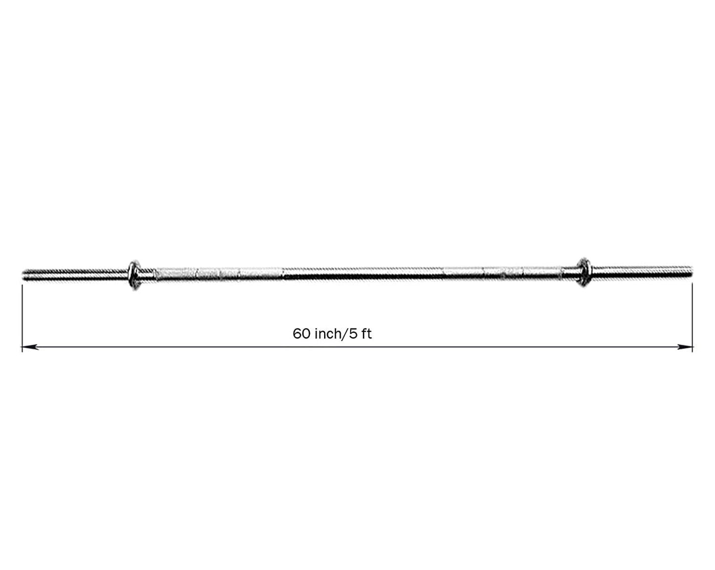 Prokick 5 ft (60 inch) Straight Bar Bell Rod - Best Price online Prokicksports.com
