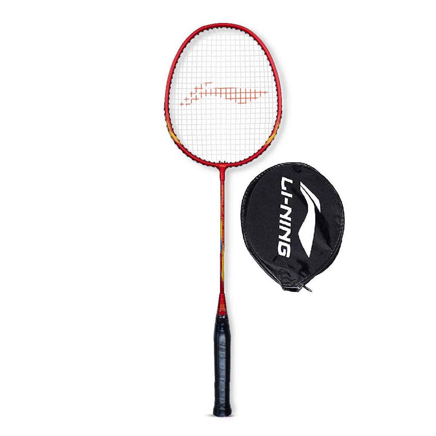 Li-Ning XP 707 PRO Strung Badminton Racket with Free Head Cover, Red/Yellow - Best Price online Prokicksports.com