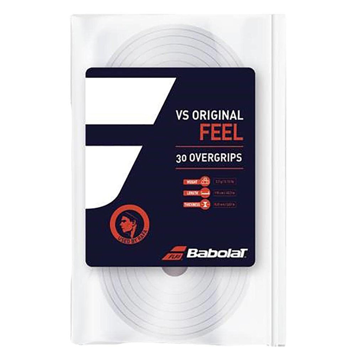 Babolat 657003-101 VS Original X30 Tennis Grips, 30 Overgrips - White - Best Price online Prokicksports.com
