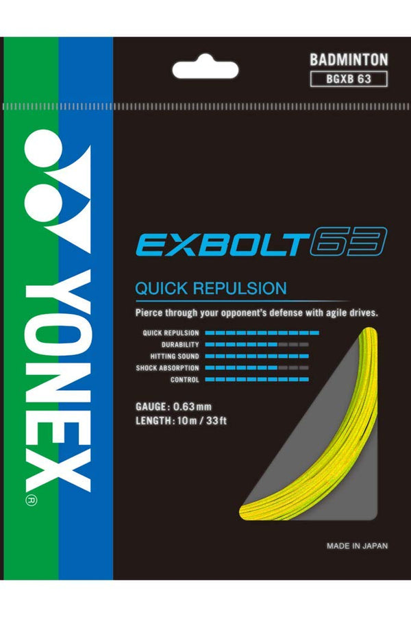 Yonex Exbolt63 Badminton String (Yellow)