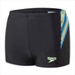 Speedo Logo Panel Swimming Aquashorts for Boys, Black/Bright Zest/Brilliant Blue - Best Price online Prokicksports.com