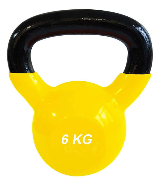 Prokick Vinyl Half Coating Kettle Bell for Gym & Workout - Orange - Best Price online Prokicksports.com