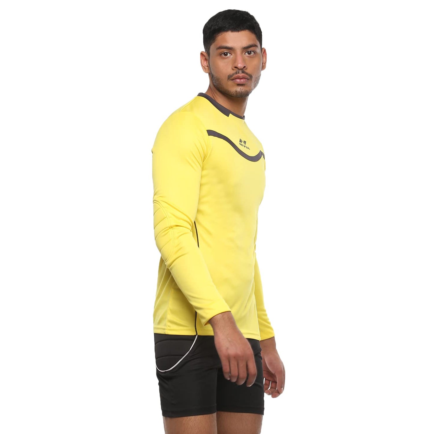 Nivia Armour Goal Keeper Jersey, Yellow/Black - Best Price online Prokicksports.com