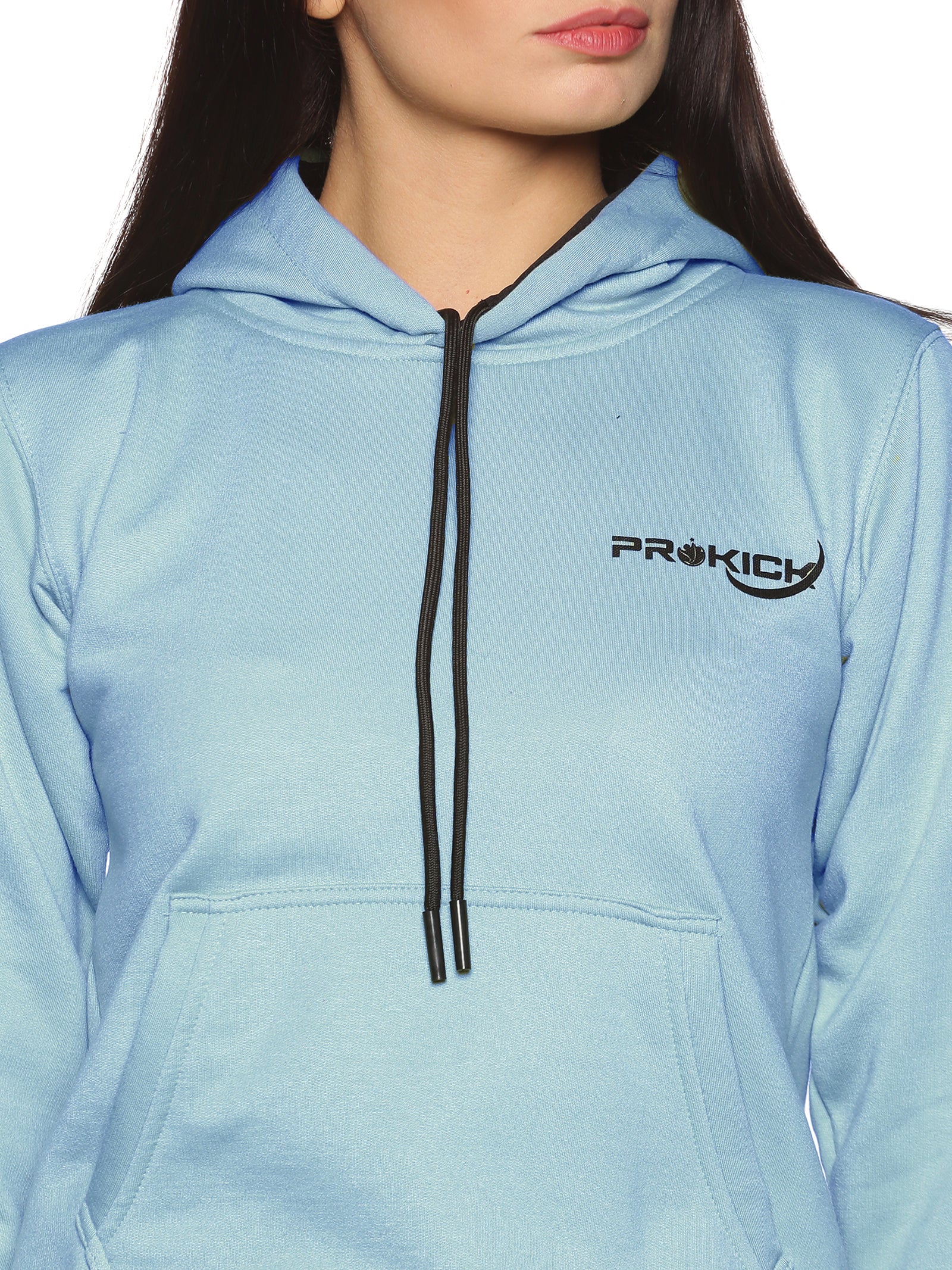 Prokick Sports Women Hooded Sweat Shirt , Sky Blue - Best Price online Prokicksports.com