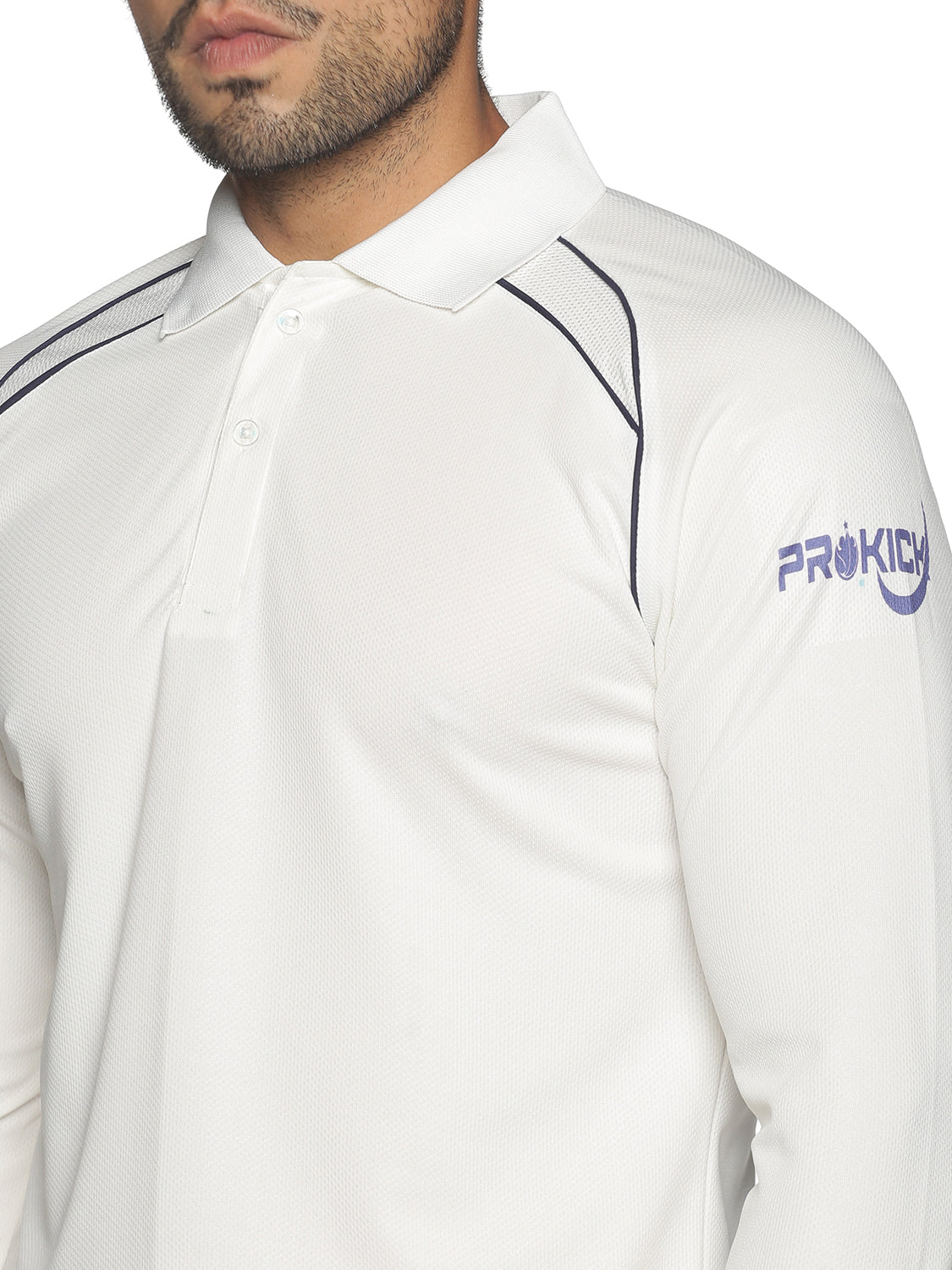 Prokick Cricket White Full Sleeve T-Shirt - Best Price online Prokicksports.com