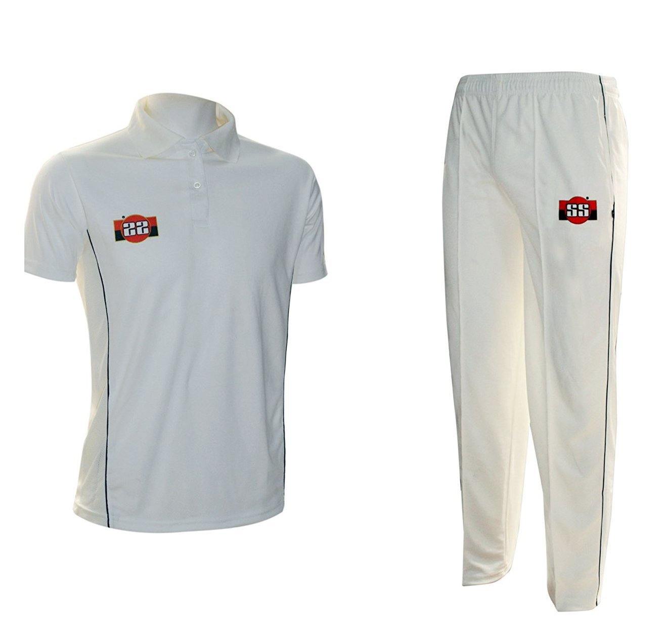 SS Super Half Sleeve Cricket Dress Set Combo (Set of T-Shirt and Trousers) - Best Price online Prokicksports.com