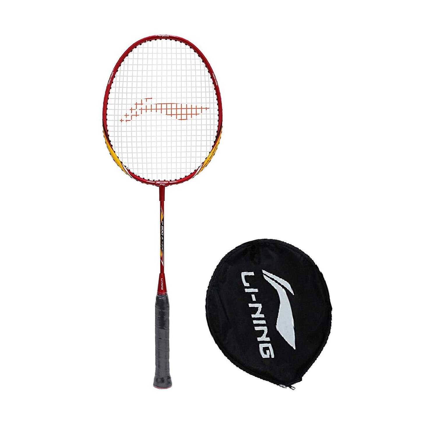 Li-Ning XP 900 Junior Badminton Racquet for Age 4 Yrs to 10 Yrs - Red/Orange (Half Cover) - Best Price online Prokicksports.com