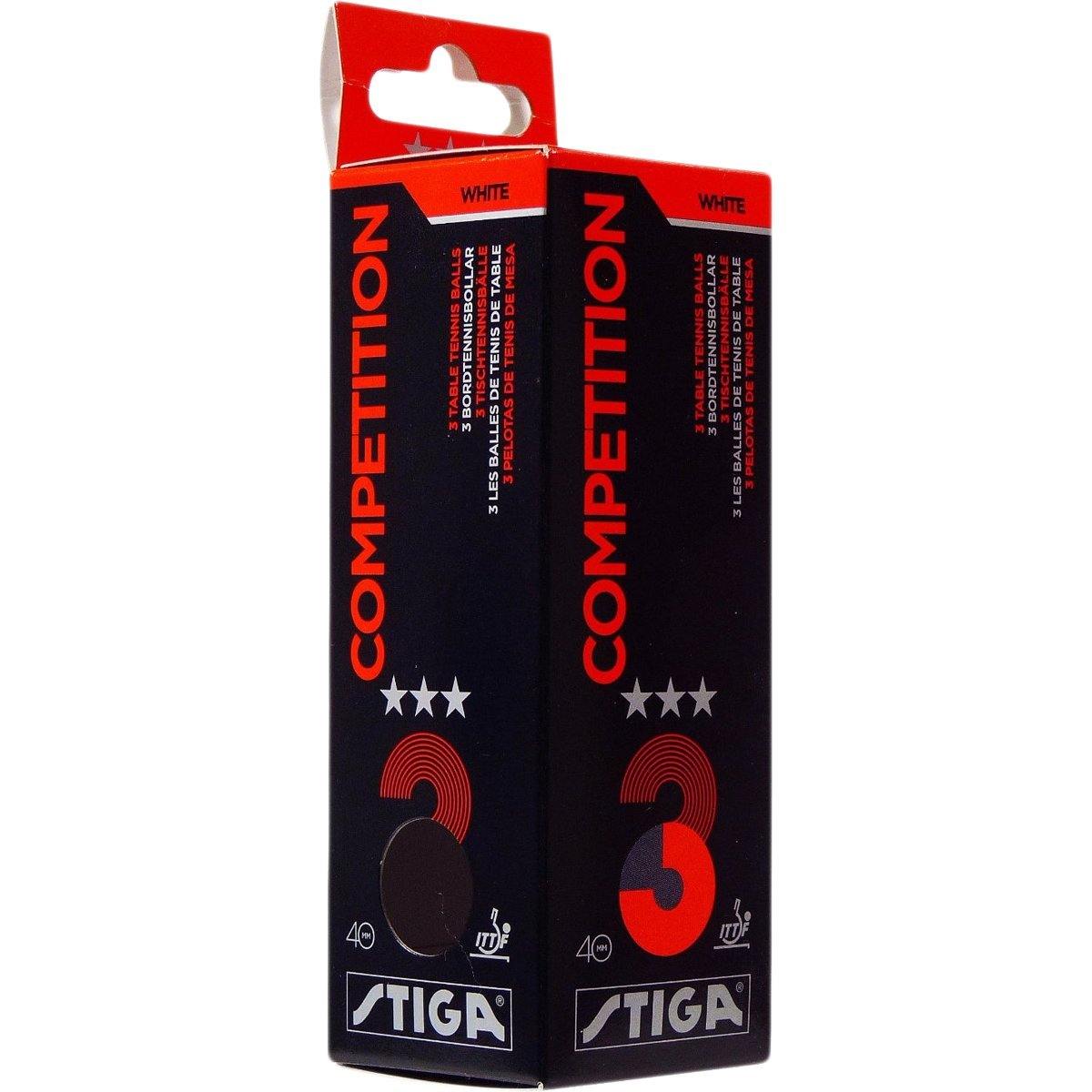 Stiga Competition Table Tennis Ball Pack of 3 - Best Price online Prokicksports.com