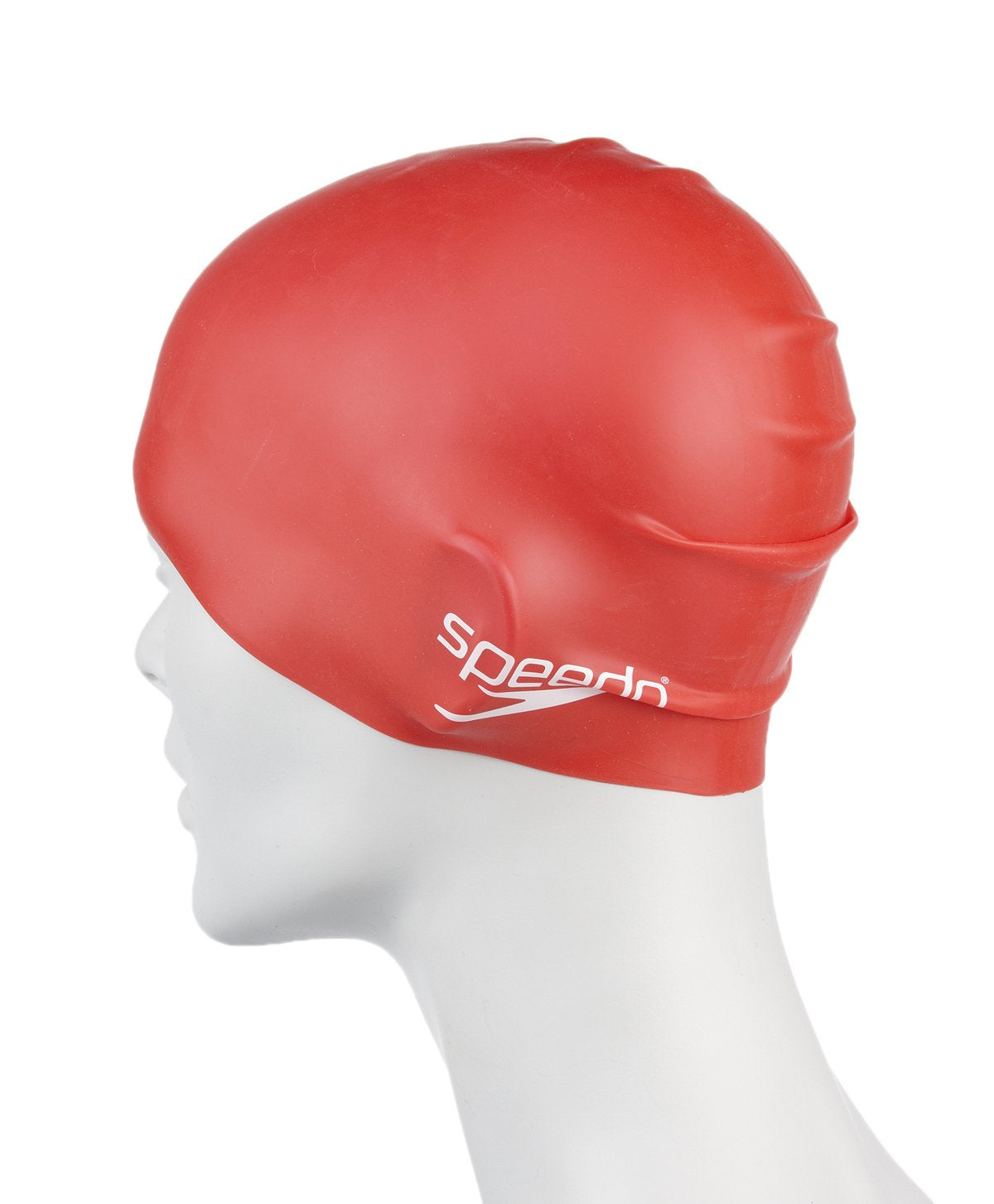 Speedo Unisex-Junior Plain Moulded Silicone Swimcap (Red) - Best Price online Prokicksports.com