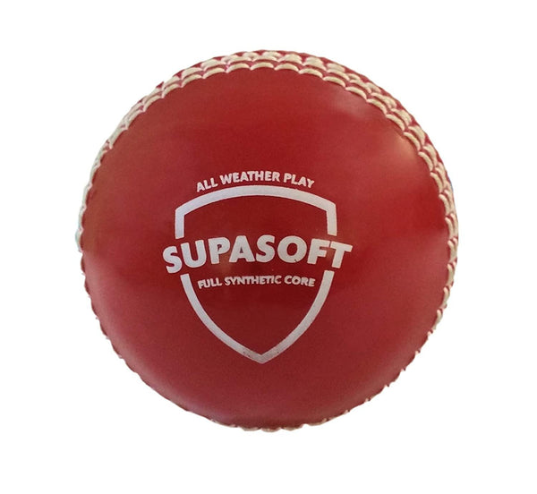 SG Synthetic Cricket Ball - Supasoft, Red