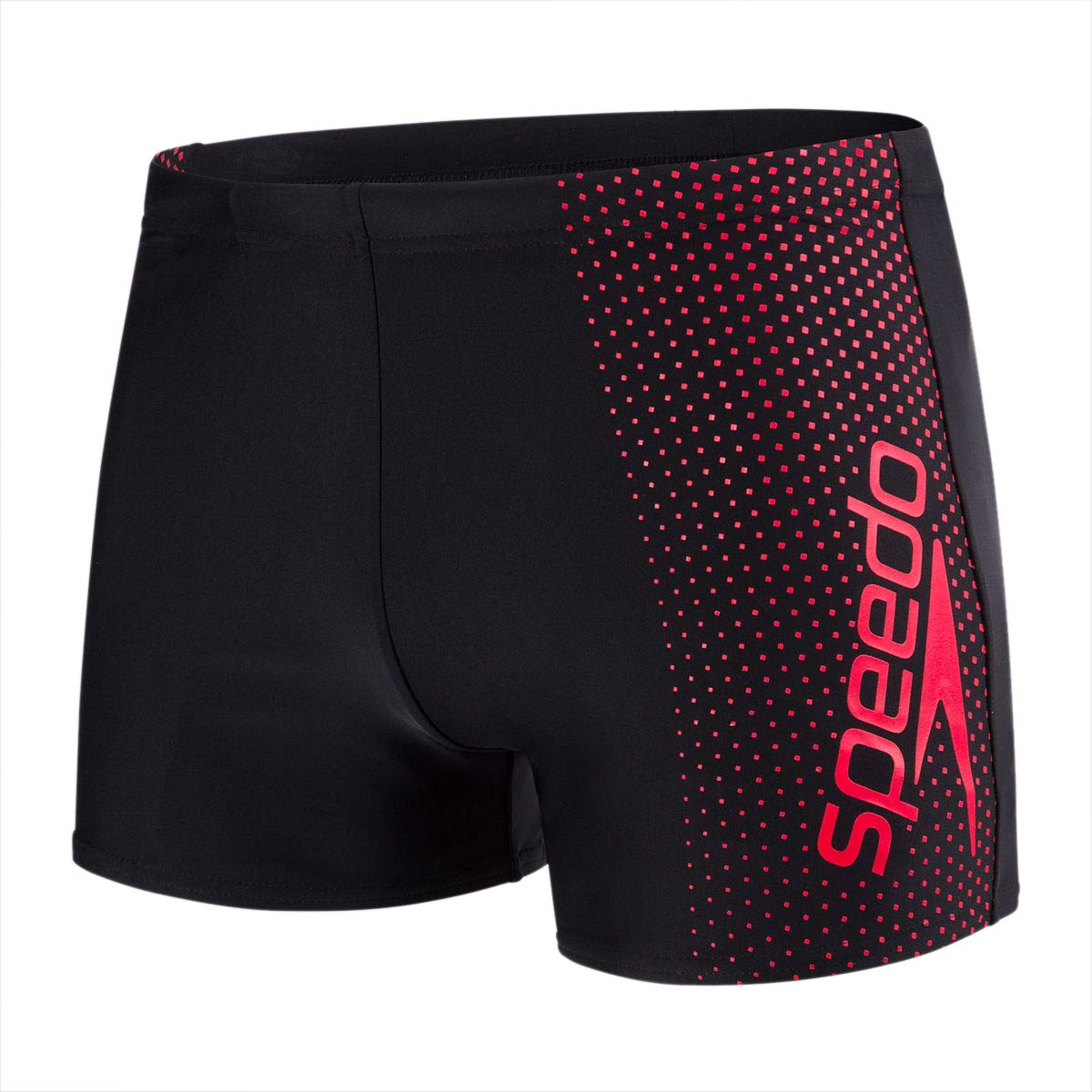 Speedo Gala Logo Swimming Aqua Shorts for Men's, Black/Lava Red - Best Price online Prokicksports.com