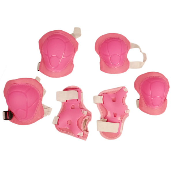 Prokick Protective Set - 2pcs knee pad, 2pcs elbow pad, 2pcs wrist pad, Pink