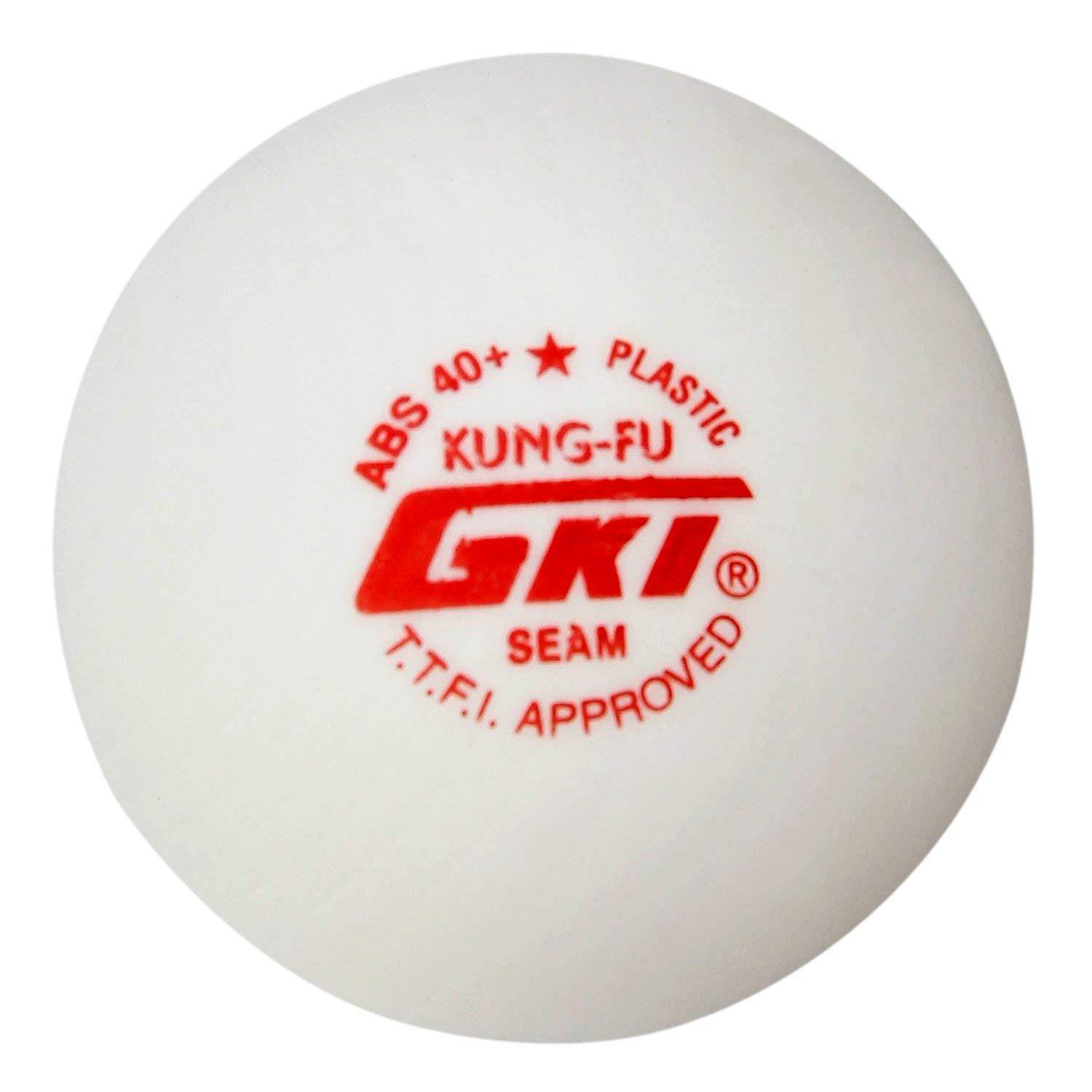 GKI KungFu Seam ABS 40+ Table Tennis Balls, Pack of 6