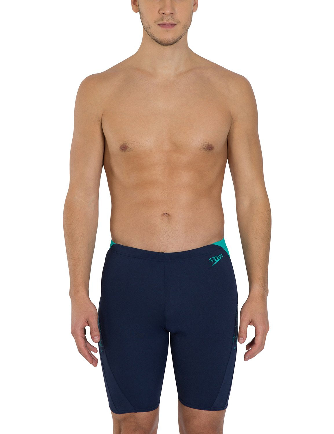 Speedo Men's Swimwear Boom Splice Jammer (Navy/Jade) - Best Price online Prokicksports.com