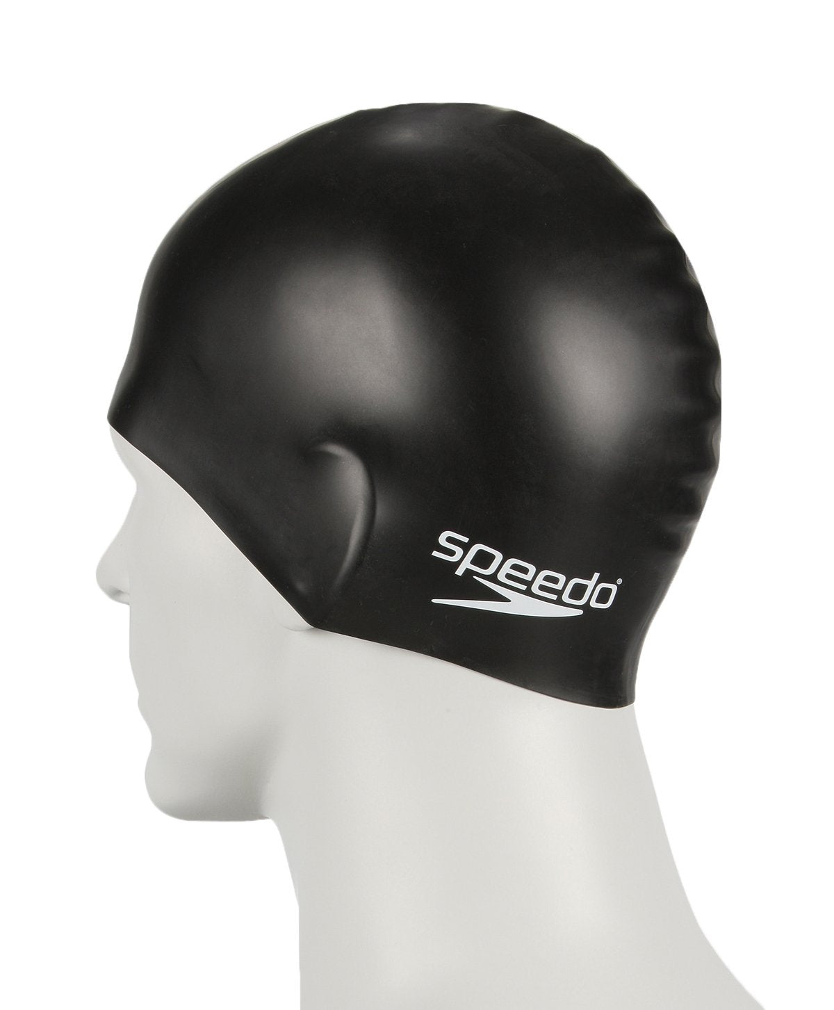 Speedo Unisex-Junior Plain Moulded Silicone Swimcap (Black) - Best Price online Prokicksports.com