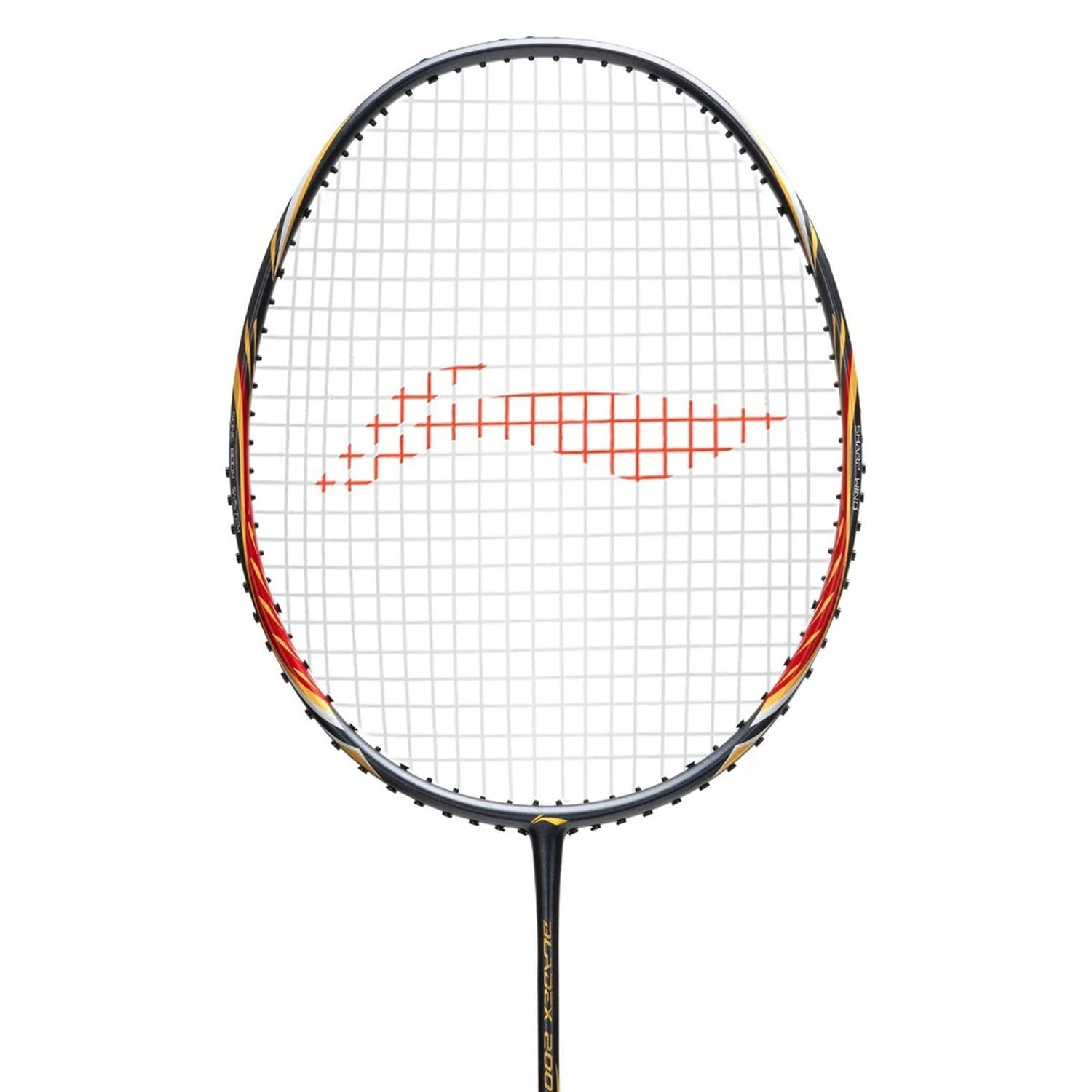 Li-Ning Bladex 200 R-Series Strung Badminton Racquet, Charcoal/Red (4UIG6) - Best Price online Prokicksports.com