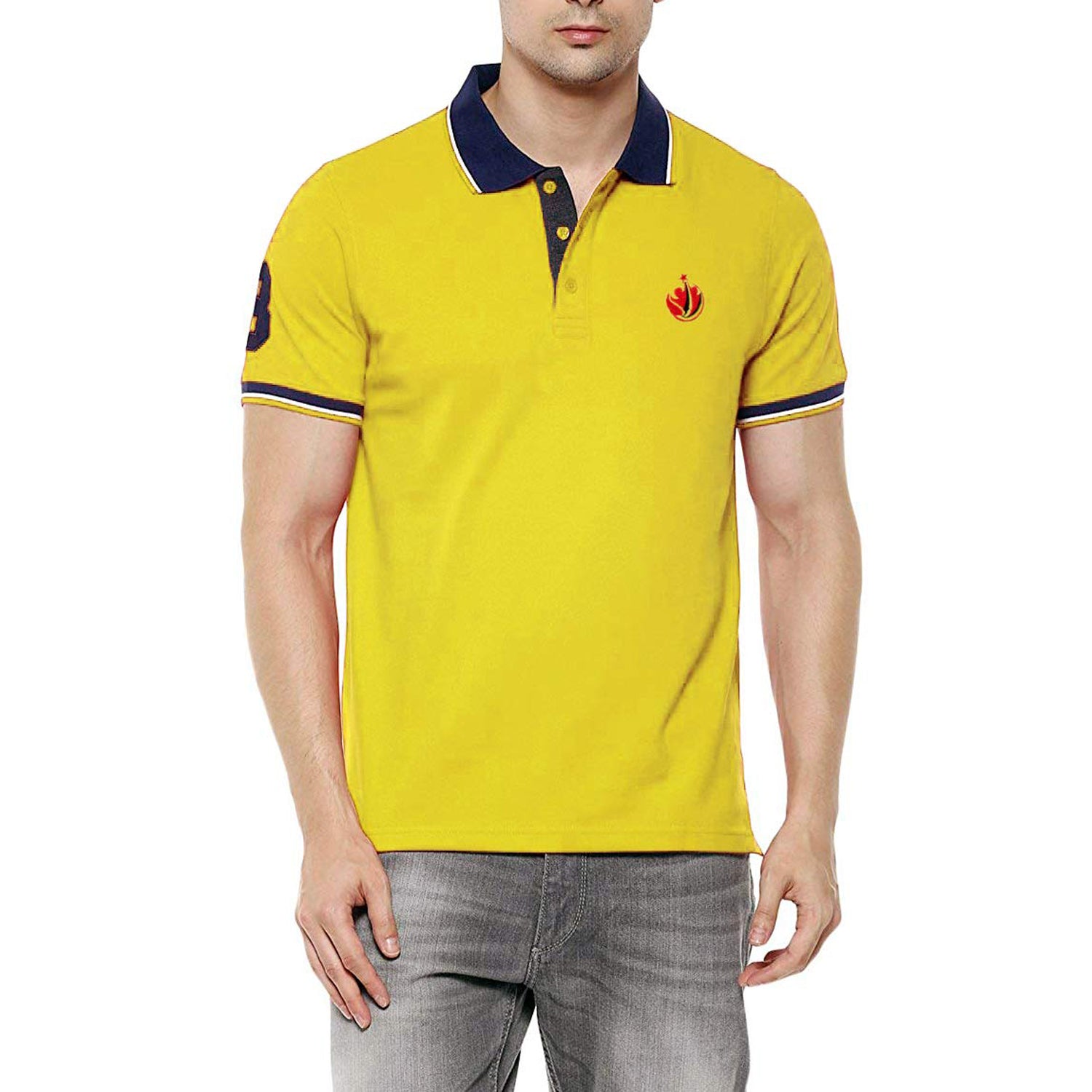 Prokick Men's Polo T-Shirt, Yellow - Best Price online Prokicksports.com