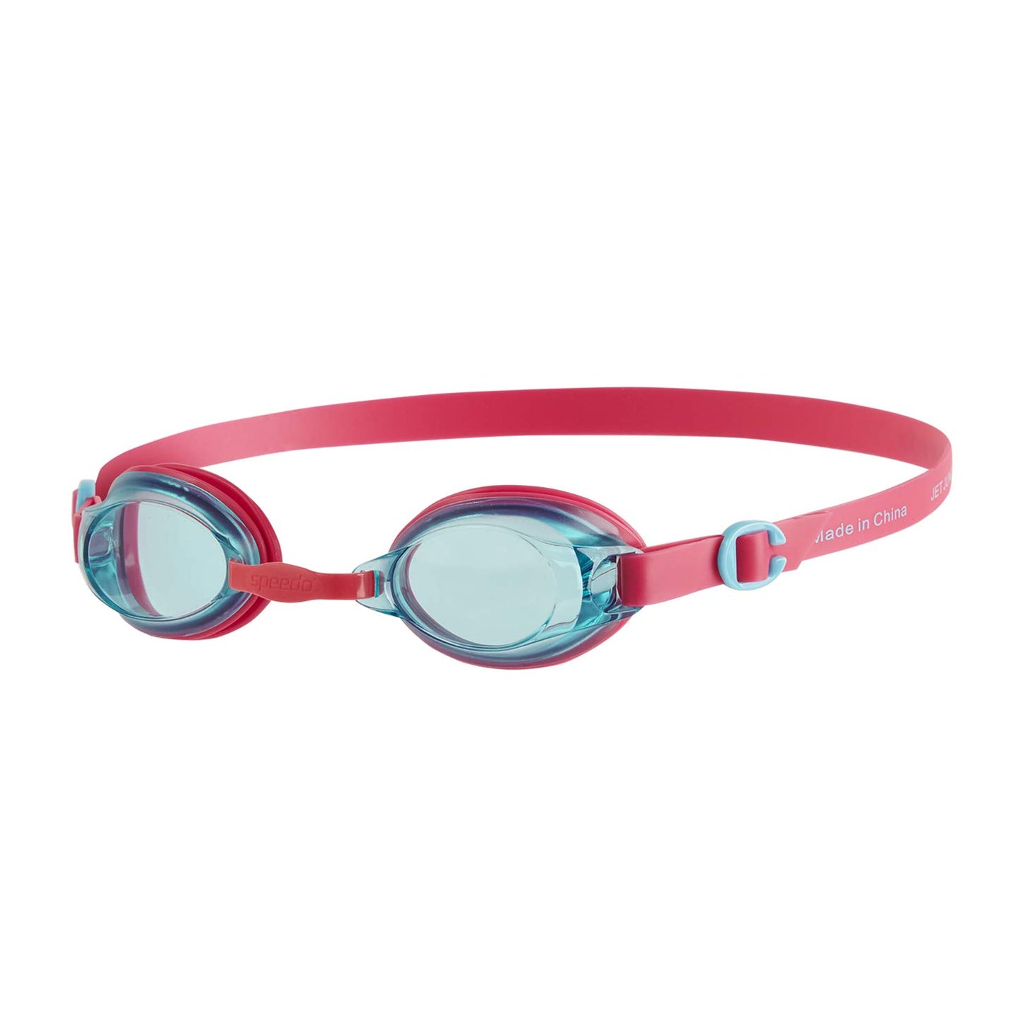 Speedo Junior Jet Swimming Goggles, Kids Free Size (Ecstatic Pink/Aquatic) - Best Price online Prokicksports.com