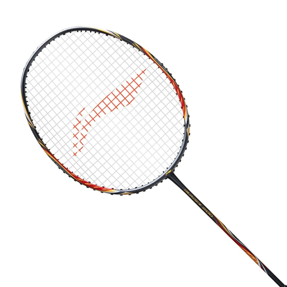Li-Ning Bladex 200 R-Series Strung Badminton Racquet, Charcoal/Red (4UIG6) - Best Price online Prokicksports.com
