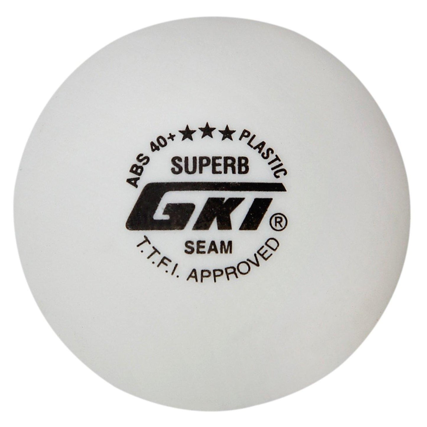 GKI Superb 3 Star ABS Plastic 40+ Table Tennis Ball, Pack of 6 (White) - Best Price online Prokicksports.com