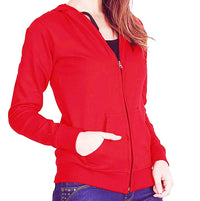 Prokick Women's Cotton Sweatshirt/Hoodie - Red - Best Price online Prokicksports.com