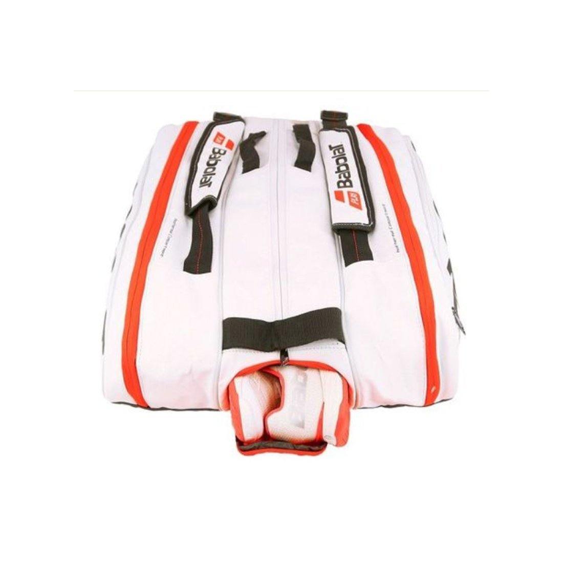 Babolat RHX12 Pure Strike Tennis Kitbag - White/Red - Best Price online Prokicksports.com