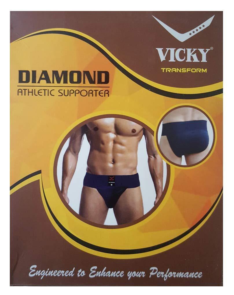 Vicky Transform Cotton Neo Gym and Athletic Supporter for Men - Black - Best Price online Prokicksports.com