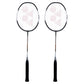 Yonex ZR 100 Light Aluminum Blend Badminton Racket with Full Cover, Set of 2 (Black + Black) - Best Price online Prokicksports.com